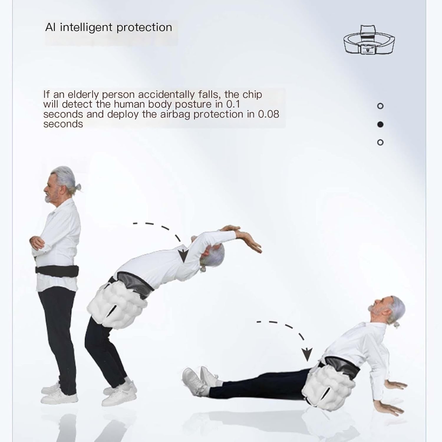 S-AIRBAG Intelligent Fall Protection Wearable Airbag Belt S12