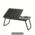 Adjustable Tilt Folding Desk with Non-Slip Cup Holder
