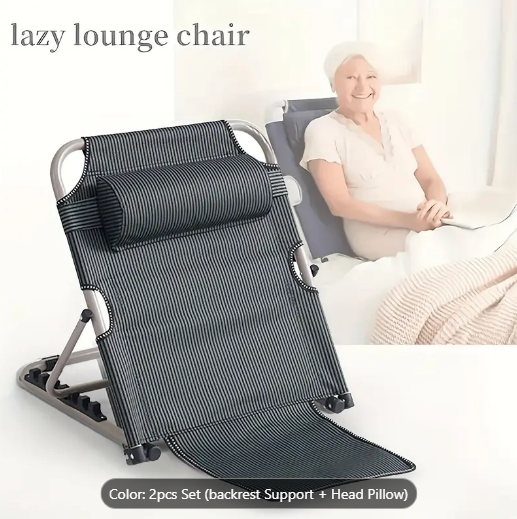 Adjustable Folding Lounge Chair with Headrest