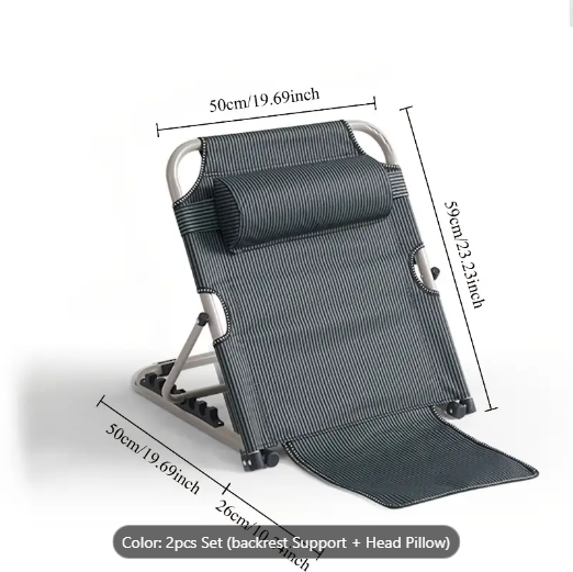 Adjustable Folding Lounge Chair with Headrest