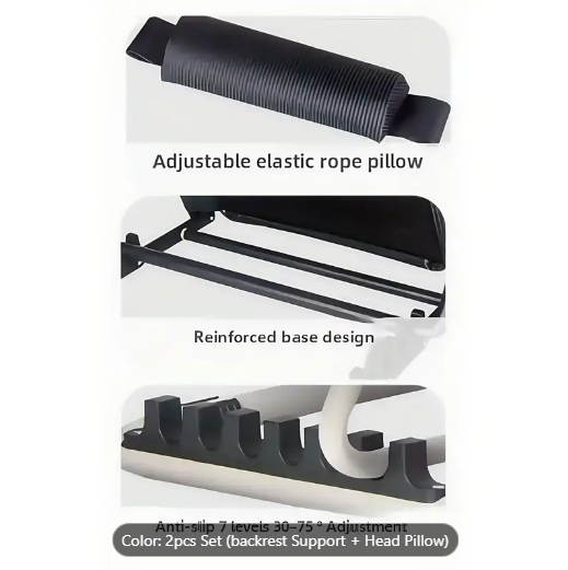 Adjustable Folding Lounge Chair with Headrest