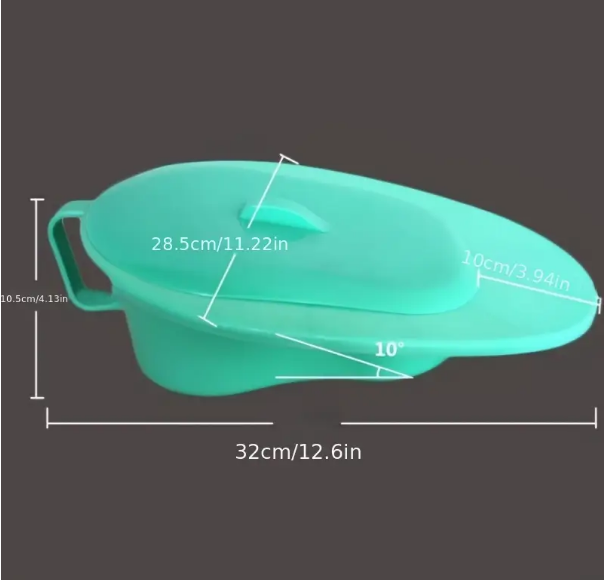 Green Duck Bedside Commode with Lid