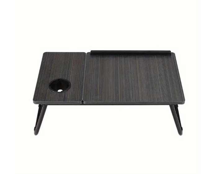 Adjustable Tilt Folding Desk with Non-Slip Cup Holder