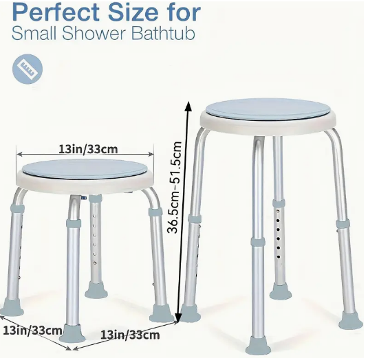 Adjustable 360° Swivel Shower Stool