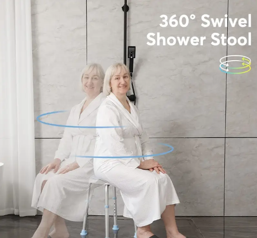 Adjustable 360° Swivel Shower Stool