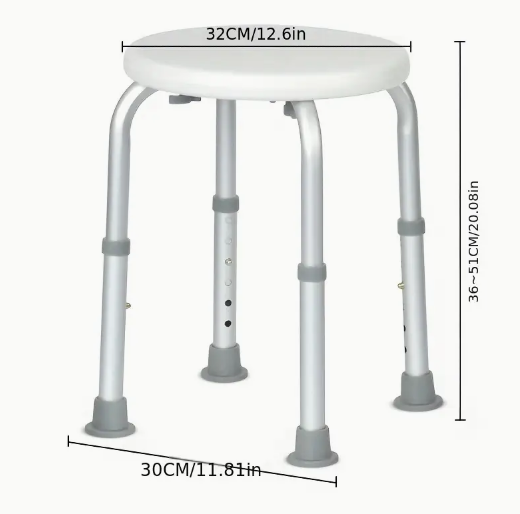 Adjustable Round Shower Stool