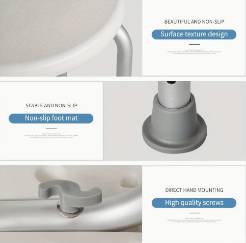 Adjustable Round Shower Stool