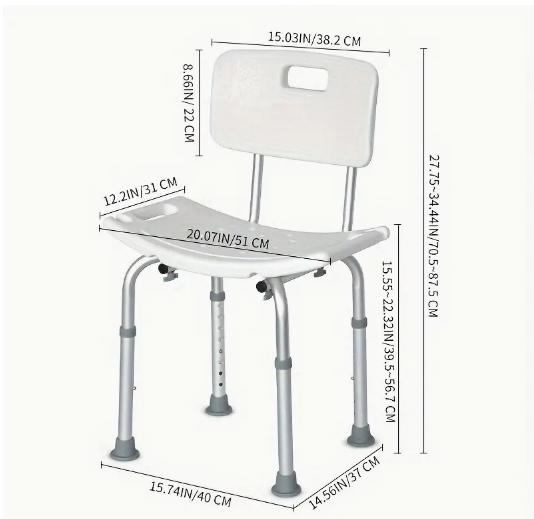 Lightweight Aluminum Bath Chair