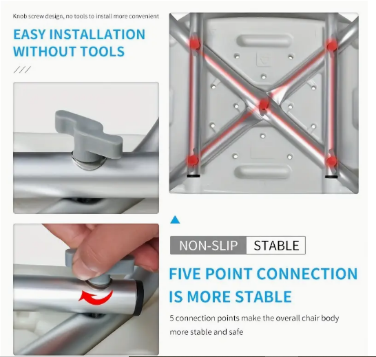 Lightweight Aluminum Bath Chair