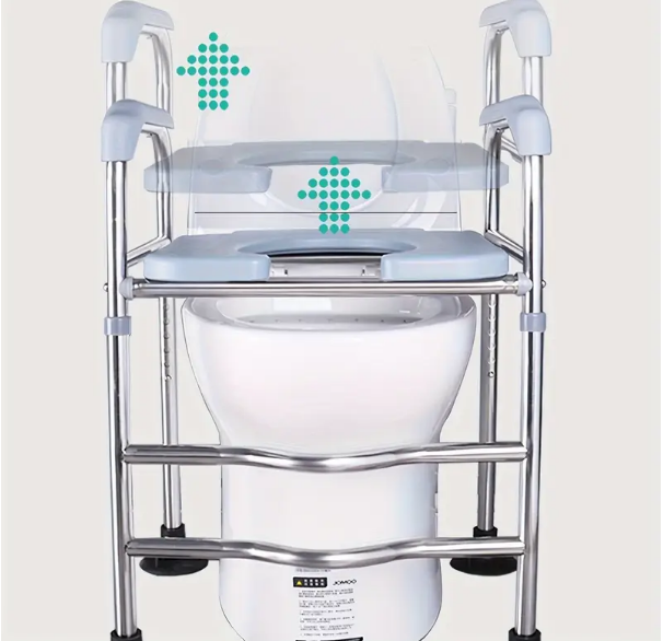 Adjustable Height Toilet Seat with Handle