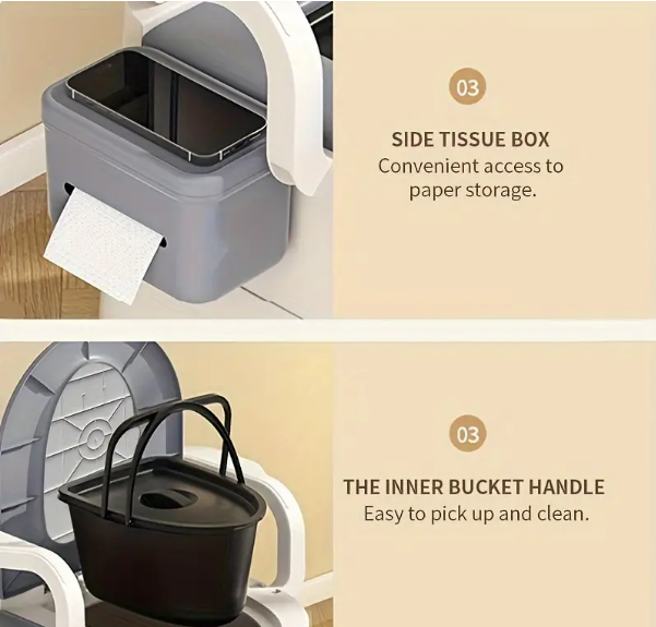Portable Bedside Commode Toilet