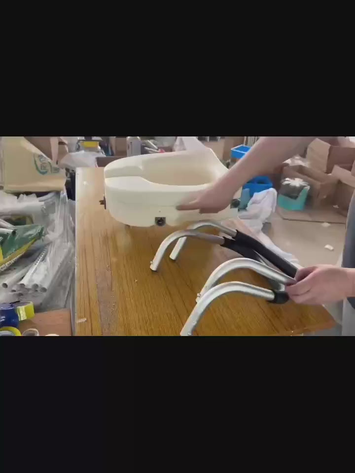 Raised Toilet Seat with Removable Soft Padded Handles