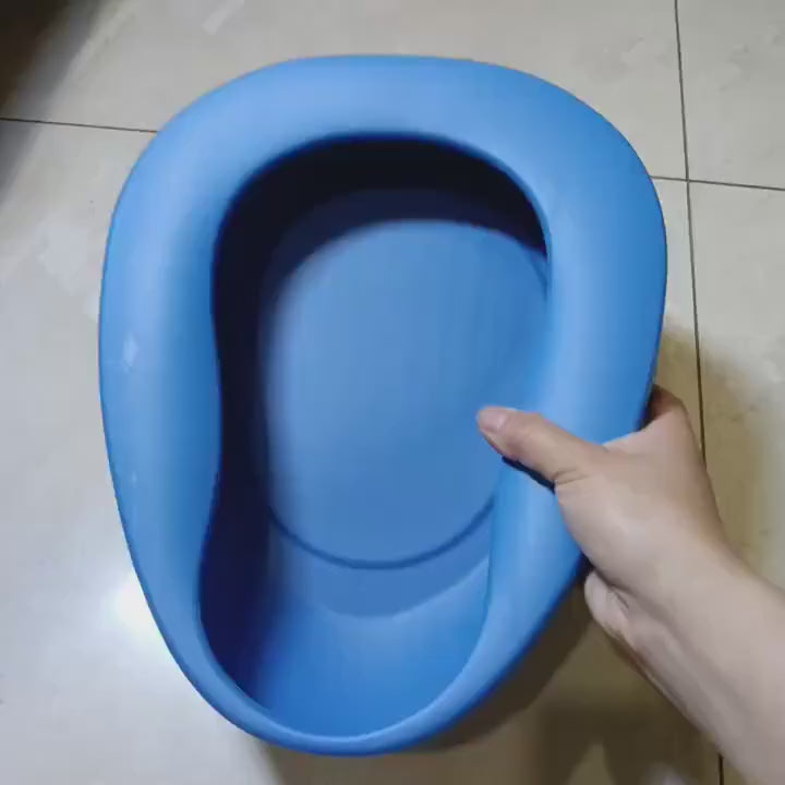 Thickened Blue Plastic Bedpan